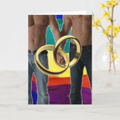 Carte Mariage masculin (Fleur jaune)