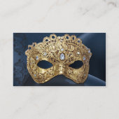 Carte Mariage Masquerade Marine et Or (Dos)