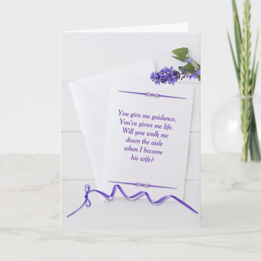 Carte Mariage Me Descendre L'Aisle (Devant)