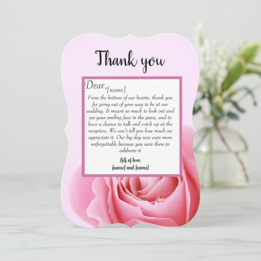 Carte mariage Merci (Debout devant)