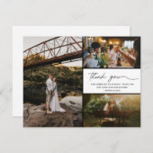 Carte Mariage Merci photo simple et moderne (Devant / Derrière)