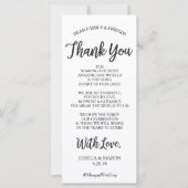 Carte mariage Merci Place - Hello Script (Devant)