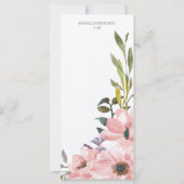 Carte mariage Merci Place - Rose à thé (Dos)