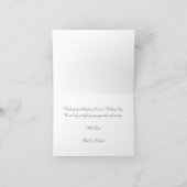 Carte Mariage Merci romantique (Intérieur)