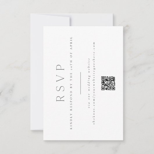 Carte Mariage minimal et élégant RSVP (Devant)