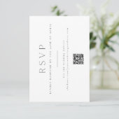 Carte Mariage minimal et élégant RSVP (Debout devant)