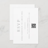 Carte Mariage minimal et élégant RSVP (Devant / Derrière)