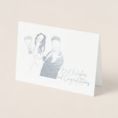 Carte mariage, Minimaliste, Mariée, Salle, Vierge (Devant)