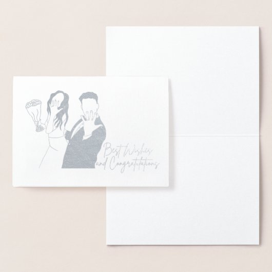 Carte mariage, Minimaliste, Mariée, Salle, Vierge (Affichage)