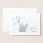 Carte mariage, Minimaliste, Mariée, Salle, Vierge (Devant avec enveloppe)