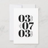 Carte Mariage minimaliste moderne, graphique enregistrer (Devant)