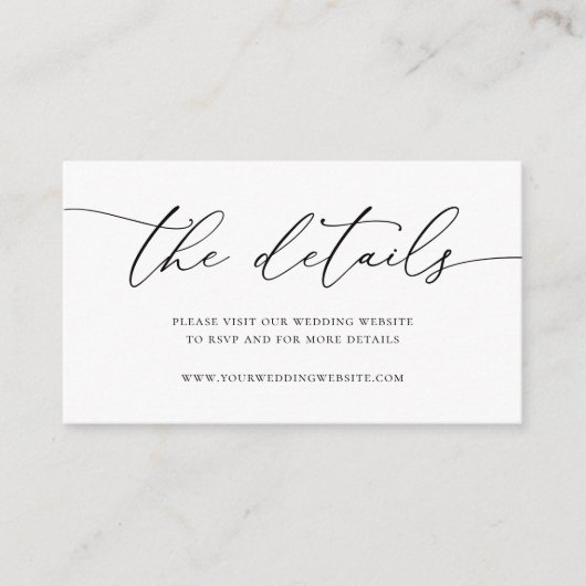 Carte Mariage minimaliste noir et blanc (Devant)