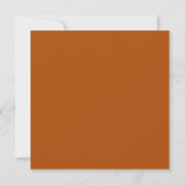 Carte Mariage minimaliste Orange Burnt (Dos)