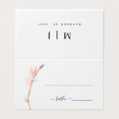 Carte Mariage minimaliste Pampas Grass Blush (Outside Unfolded)