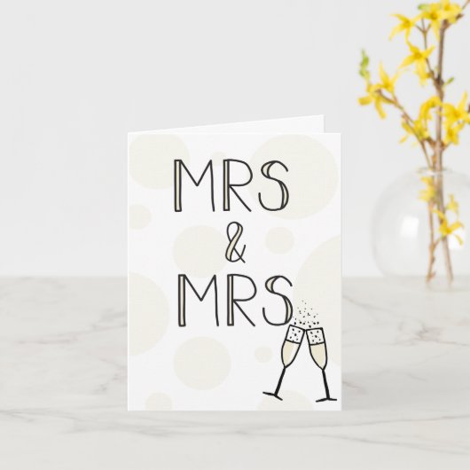 Carte Mariage Mme & Mme (Fleur jaune)