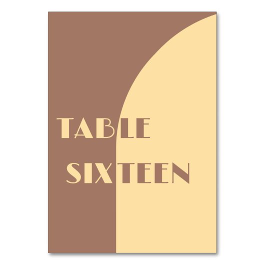 Carte mariage Mocha Mousse crème Table Jaune (Dos)