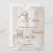 Carte mariage moderne (Devant)