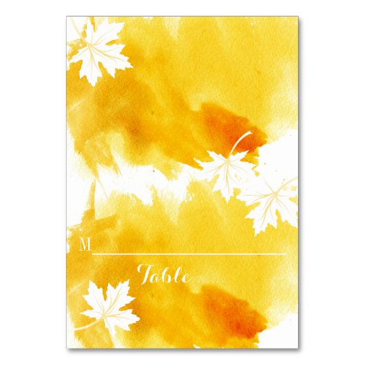 Carte mariage moderne aquarelle jaune (Par défaut)