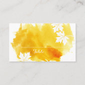 Carte mariage moderne aquarelle jaune (Dos)