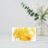 Carte mariage moderne aquarelle jaune (Debout devant)
