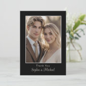 Carte Mariage moderne Carte de remerciements photo (Debout devant)