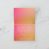 Carte Mariage moderne coucher de soleil Ombre Merci (Intérieur)