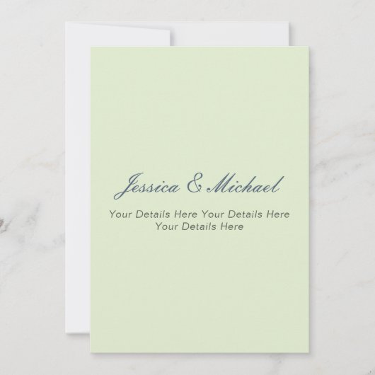 Carte Mariage Moderne Élégant Simple Professionnel (Devant)