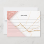 Carte Mariage moderne en marbre rose et or (Dos)