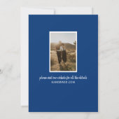 Carte Mariage moderne Enregistrer la date Photos Calligr (Dos)