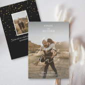 Carte Mariage moderne Enregistrer la date Photos Calligr