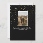 Carte Mariage moderne Enregistrer la date Photos Calligr (Dos)