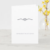 Carte Mariage moderne Félicitations Amour | (Fleur jaune)