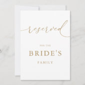 Carte Mariage moderne minimaliste Or - Événement Réservé (Devant)