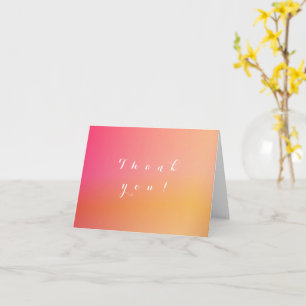 Carte Mariage moderne Orange Ombre Merci