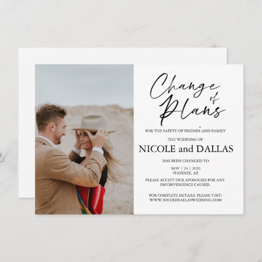 Carte Mariage moderne reprogrammé Changement de régime D (Devant / Derrière)