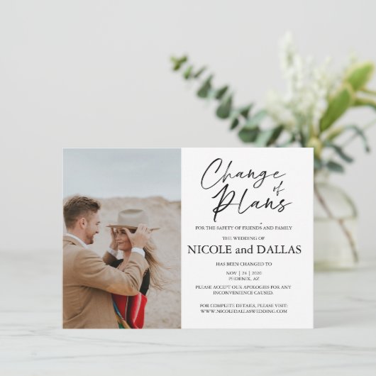 Carte Mariage moderne reprogrammé Changement de régime D (Debout devant)