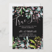 Carte Mariage moderne rose verdure (Devant)