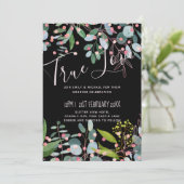 Carte Mariage moderne rose verdure (Debout devant)