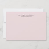 Carte Mariage moderne rose verdure (Dos)