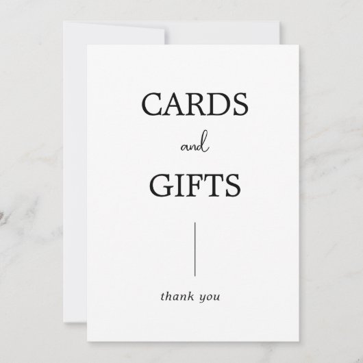 Carte Mariage moderne simple et signe cadeau (Devant)