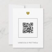 Carte Mariage Moderne Tout en Un avec Code QR de Budget  (Devant)