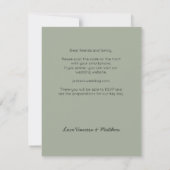 Carte Mariage Moderne Tout en Un Budget Sage Code QR (Dos)