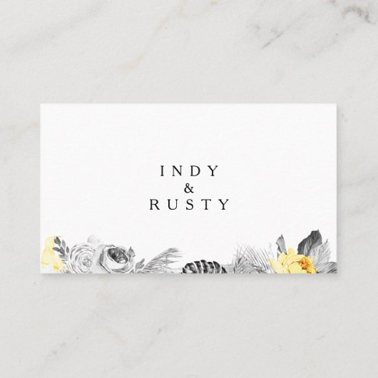 Carte Mariage moderne Tropical Flat (Dos)