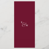 Carte Mariage Monogram de Bourgogne Merci (Dos)
