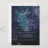 Carte MARIAGE | Moody Sapphire Blue Turquoise Jaspé (Devant)