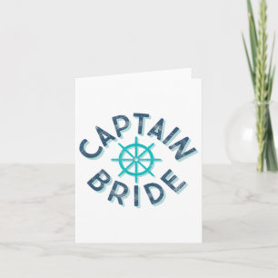 Carte Mariage nautique amusant jumelage de bateau Casqu