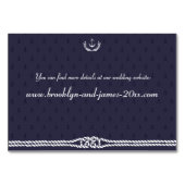 Carte Mariage nautique Ancres bleues (Dos)