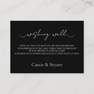 Carte Mariage noir & blanc Wing Well Encape