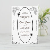 Carte mariage noir et blanc (Debout devant)