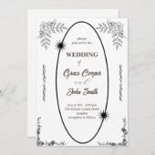 Carte mariage noir et blanc (Devant / Derrière)